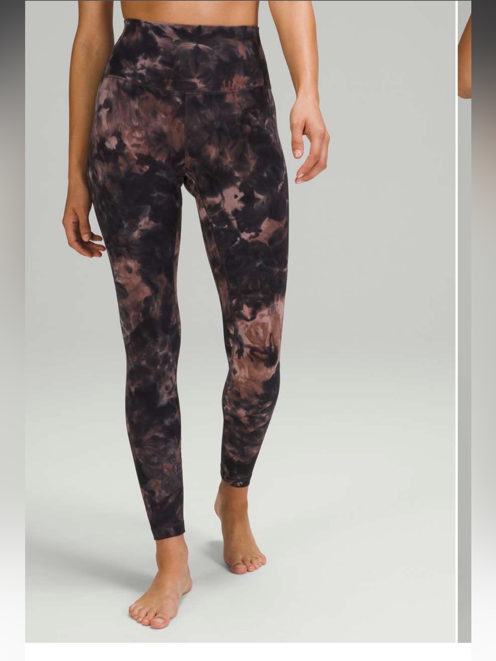 Size 6 Lululemon Hi Rise Align pant,diamond dye graphite grey pink